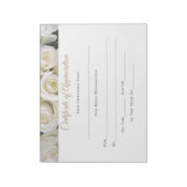 Bescheinigung über die Abreißprobe Notizblock (Rotiert)