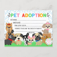 Bescheinigung über die Adoption eines Heimtiers fü