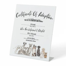 Bescheinigung über die Adoption von Haustieren