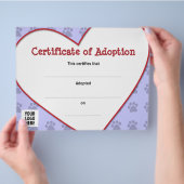 Bescheinigung über die Adoption von Heimtieren Flyer (Hand)