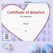 Bescheinigung über die Adoption von Heimtieren Flyer (Einzeln)