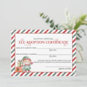 Bescheinigung über die Adoption von Weihnachtself (Stehend Vorderseite)