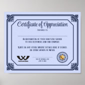 Bescheinigung über die Anerkennung Freiwilliger Mi Poster (Vorne)