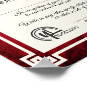 Bescheinigung über die Anerkennung Freiwilliger Mi Poster (Ecke)