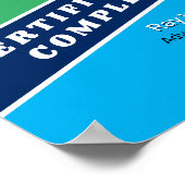 Bescheinigung über die Anerkennung von Mitarbeiter Poster (Ecke)