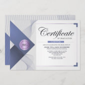 Bescheinigung über die Einladung von Abschlüssen (Vorne/Hinten)