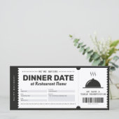 Bescheinigung über die Reservierung von Restaurant (Stehend Vorderseite)