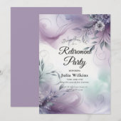 Beschlagnahme von Lavendel und Wasserfarben Einladung (Vorne/Hinten)