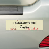 Beschleunigen Sie sich für Zombies Autoaufkleber (Auf Auto)