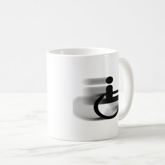 Beschleunigenrollstuhl-Tasse Kaffeetasse (VorderseiteRechts)