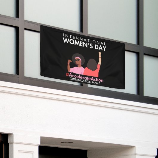 Beschleunigte Aktion Internationaler Frauentag 202 Banner (Äußeres Gebäude)