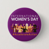 Beschleunigte Aktion Internationaler Frauentag 202 Button (Vorderseite)