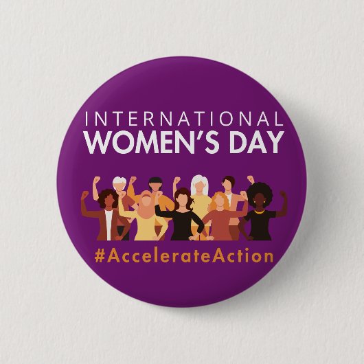 Beschleunigte Aktion Internationaler Frauentag 202 Button (Vorderseite)