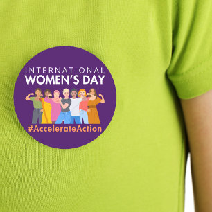 Beschleunigte Aktion Internationaler Frauentag 202 Button