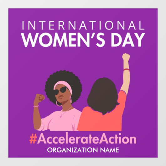 Beschleunigte Aktion Internationaler Frauentag 202 Fensteraufkleber (Blatt)