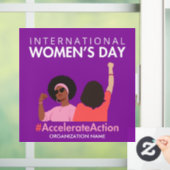Beschleunigte Aktion Internationaler Frauentag 202 Fensteraufkleber (Zuhause)