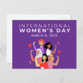 Beschleunigte Aktion Internationaler Frauentag 202 Postkarte (Vorne/Hinten)