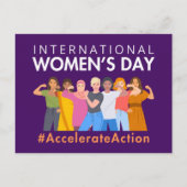 Beschleunigte Aktion Internationaler Frauentag 202 Postkarte (Vorderseite)