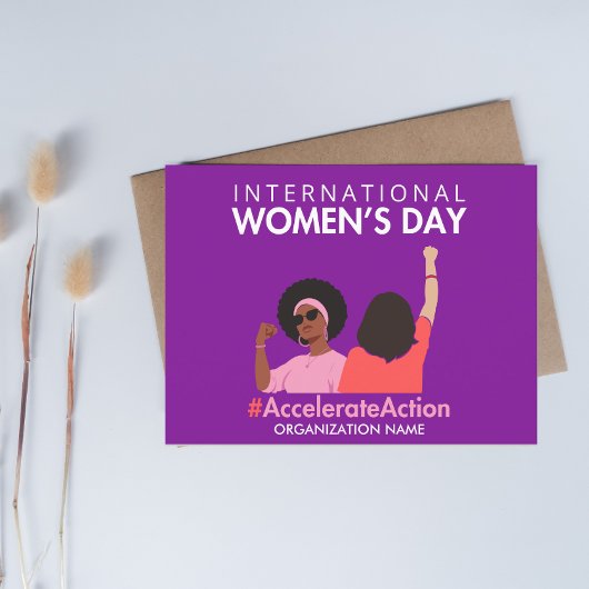 Beschleunigte Aktion Internationaler Frauentag 202 Postkarte