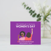 Beschleunigte Aktion Internationaler Frauentag 202 Postkarte (Stehend Vorderseite)