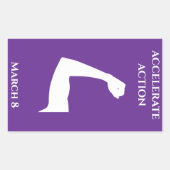 Beschleunigte Aktion Internationaler Frauentag 202 Rechteckiger Aufkleber (Vorderseite)