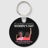 Beschleunigte Aktion Internationaler Frauentag 202 Schlüsselanhänger (Rückseite)