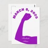 Beschleunigter März 8 Frauentag 2025 Postkarte (Vorne/Hinten)