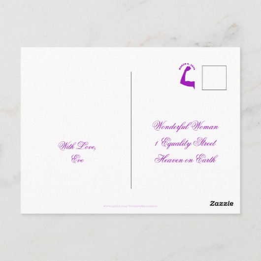 Beschleunigter März 8 Frauentag 2025 Postkarte (Rückseite)