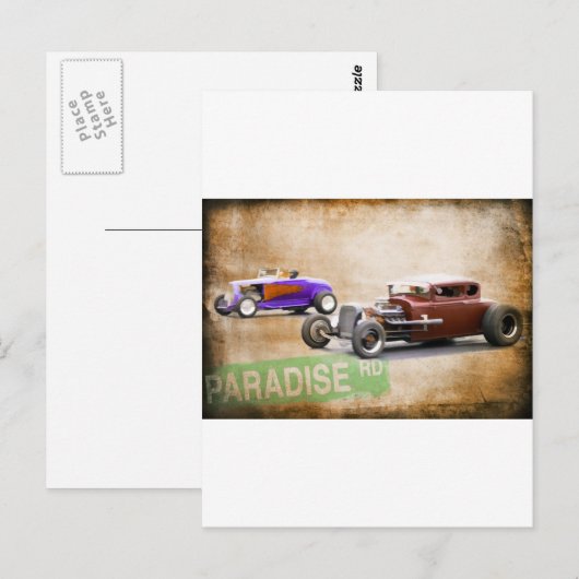 Beschleunigungsrennen Postkarte (Vorne/Hinten)