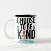 Beschließen Sie, nett zu sein - lustige Zweifarbige Tasse (Links)