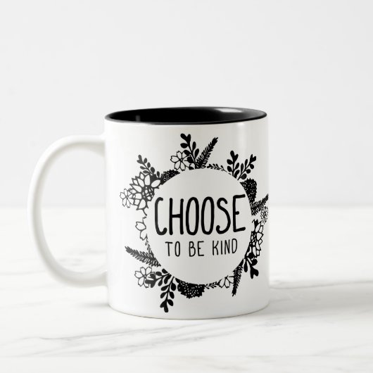 Beschließen Sie, nette schwarze Farbe zu sein Zweifarbige Tasse (Links)