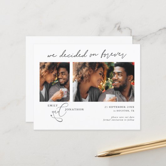 Beschluss für 2 Foto Save the Date (Vorderseite/Rückseite Beispiel)