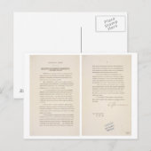 Beschluss zur Führungskraft 9981 Desegregation der Postkarte (Vorne/Hinten)