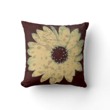 Beschmutztes Gänseblümchen-Druck-Wurfs-Kissen