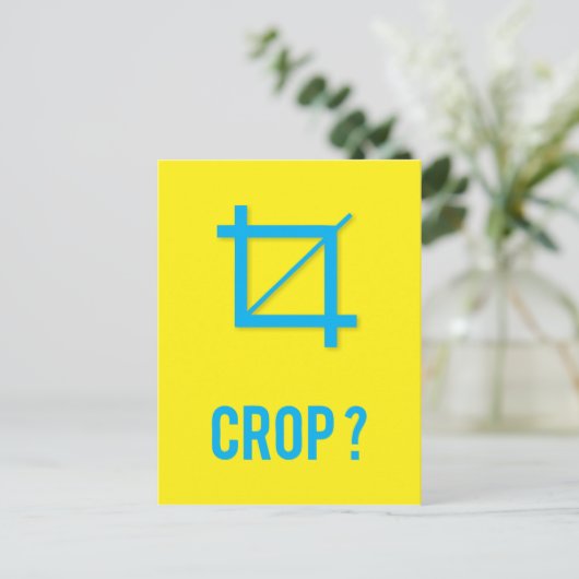 BESCHNEIDEN? POSTKARTE (Stehend Vorderseite)