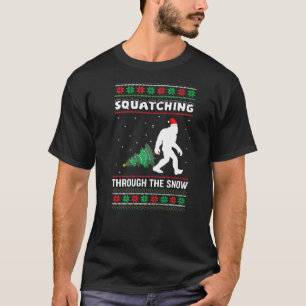 Beschneiden Schnee Weihnachten werfen T-Shirt