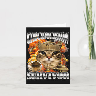 Beschneidungsüberlebender Katzen-Meme-Bootleg-Lust Karte