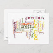 Beschreiben Sie sich selbst mit Adjektiven - P Postkarte (Vorne/Hinten)