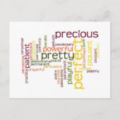 Beschreiben Sie sich selbst mit Adjektiven - P Postkarte (Vorderseite)