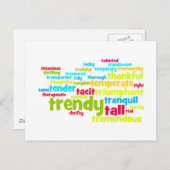 Beschreiben Sie sich selbst mit Adjektiven - Postkarte (Vorne/Hinten)