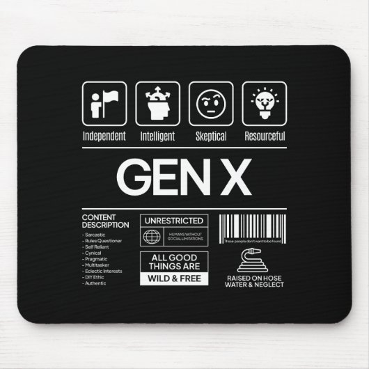 Beschreibende Eigenschaften der Sonnengeneration X Mousepad (Vorne)