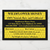 Beschreibender Honey Jar (Version 4) Lebensmitteletikett (Einzelnes Label)