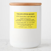 Beschreibender Honey Jar (Version 7) Lebensmitteletikett (Vorderseite)