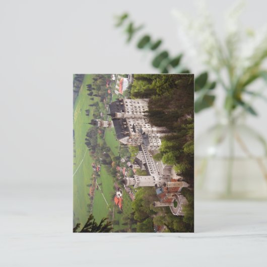 Beschreibung Das Schloss Neuschwanstein. Datum Aut Postkarte (Stehend Vorderseite)