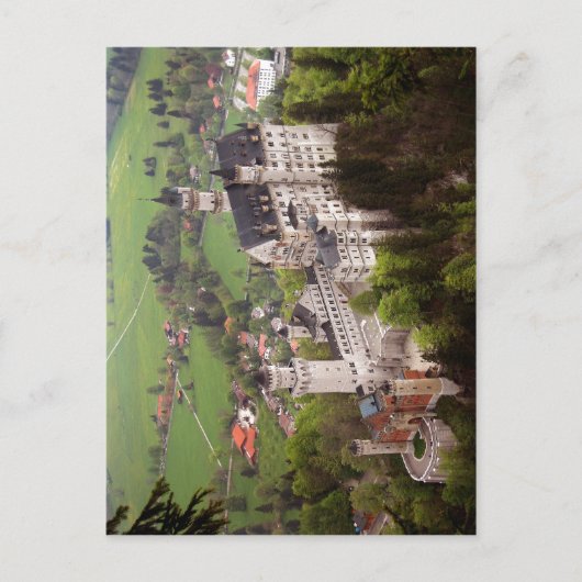 Beschreibung Das Schloss Neuschwanstein. Datum Aut Postkarte (Vorderseite)