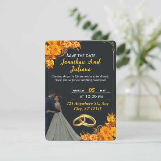 Beschreibung der Aufforderung Einladung (Stehend Vorderseite)