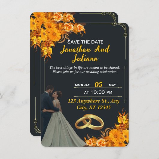 Beschreibung der Aufforderung Einladung (Vorne/Hinten)