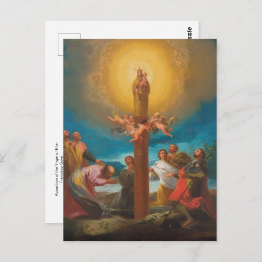 Beschreibung der Jungfrau von Pilar, Francisco Goy Postkarte (Vorne/Hinten)