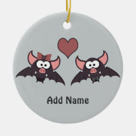 Beschreibung der niedlichen Bat-Liebe Keramik Ornament