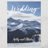 Beschreibung des besonderen Hochzeitmenüs. Menükarte (Rückseite)